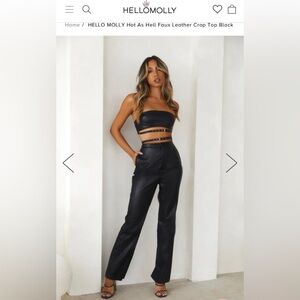 Hello Molly Faux Leather 2 piece set